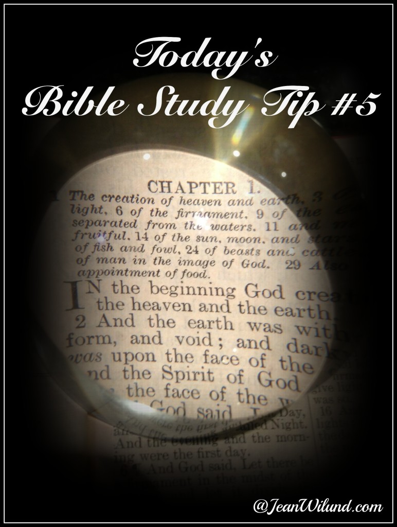 Today's Bible Study Tip