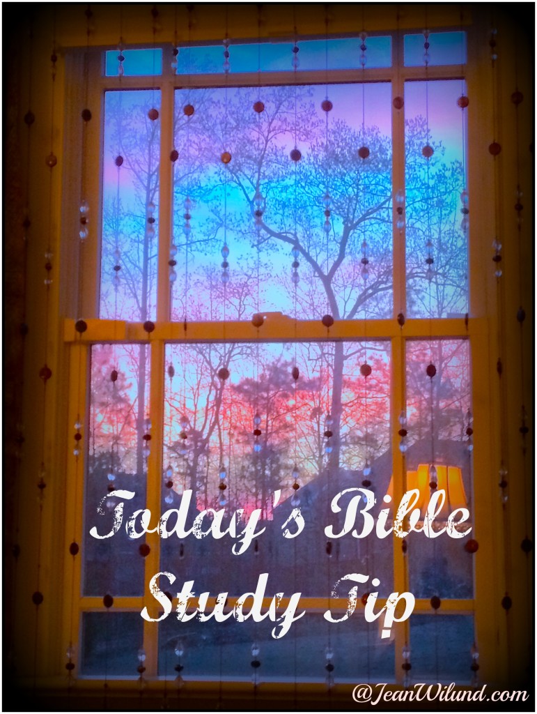 Today's Bible Study Tip