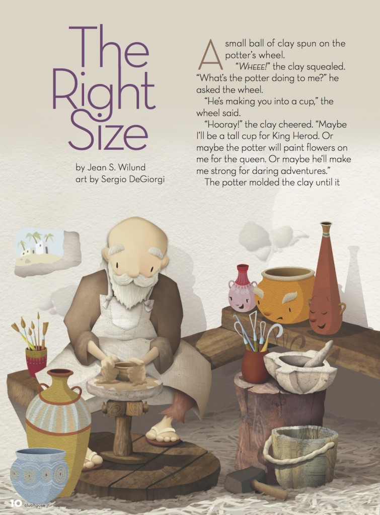 The Right Size pg 1 by Jean Wilund - Clubhouse Jr Magazine