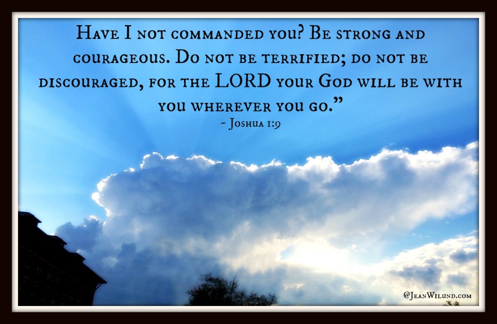 No matter what you're facing, be strong and courageous. You have no need to be terrified or discouraged. God is with you! (based on Joshua 1:9) via www.JeanWilund.com