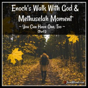 Enoch walked with God & had a Methuselah Moment (You Can, Too) Part 1 via www.JeanWilund.com