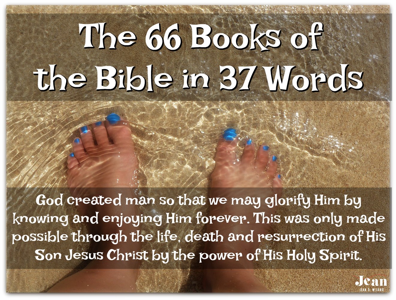 The 66 Books of Bible in 37 Words (Welcome to the Bible series) via www.JeanWilund.com