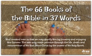 The 66 Books of Bible in 37 Words (Welcome to the Bible series) via www.JeanWilund.com