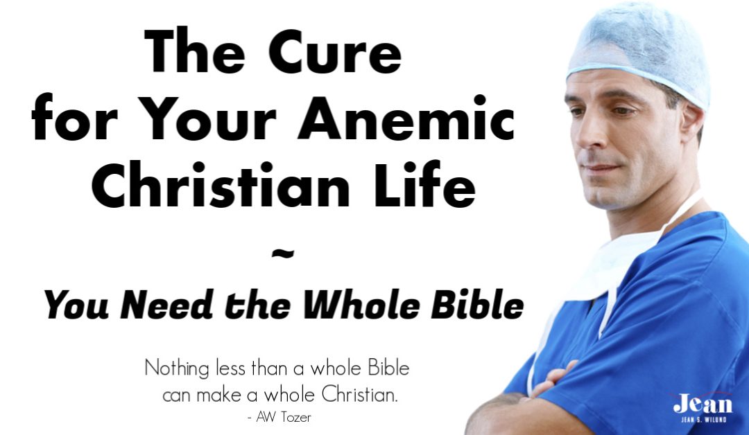 The Cure for Your Anemic Christian Life ~ You Need the Whole Bible