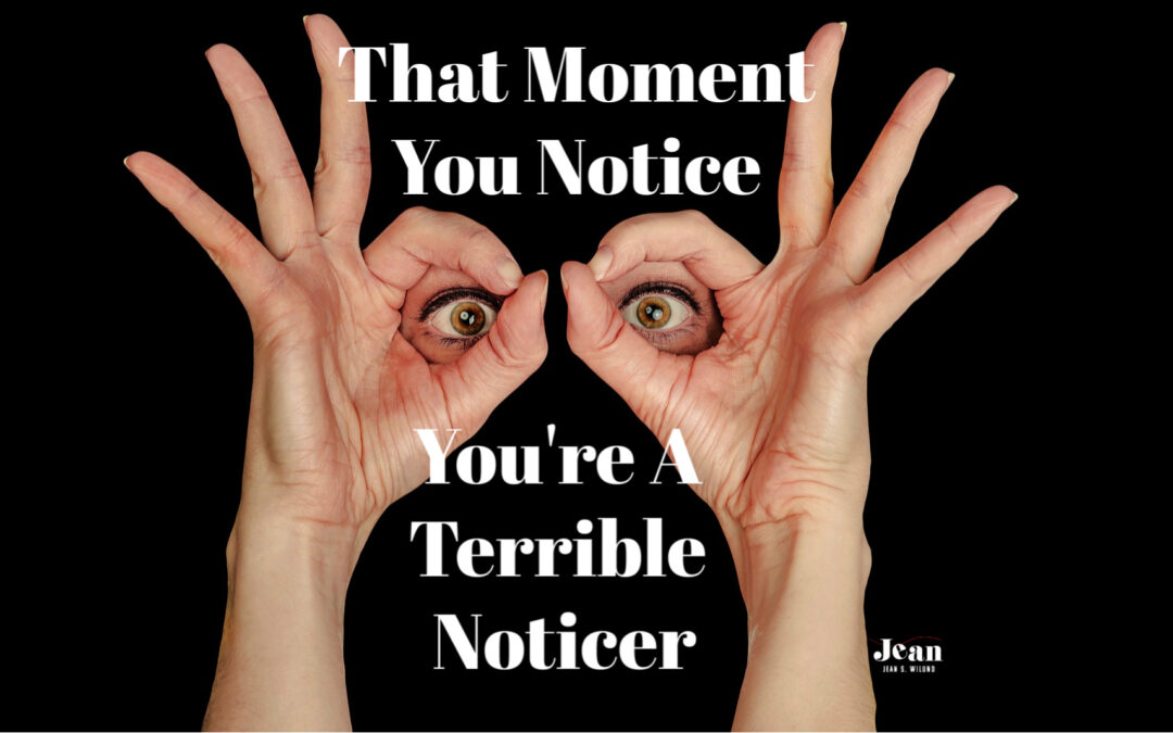 That Moment You Notice You’re A Terrible Noticer